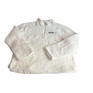 Sinclair Global Half Zip Teddy Jacket in Ivory